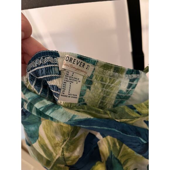 Forever 21 puff sleeve crop top - jungle print - Picture 4 of 4